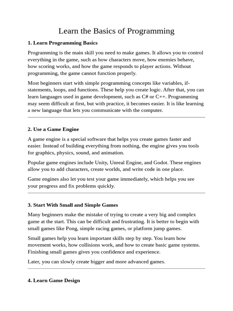 Learn The Basics of Programming | PDF | Computer Programming | Software ...