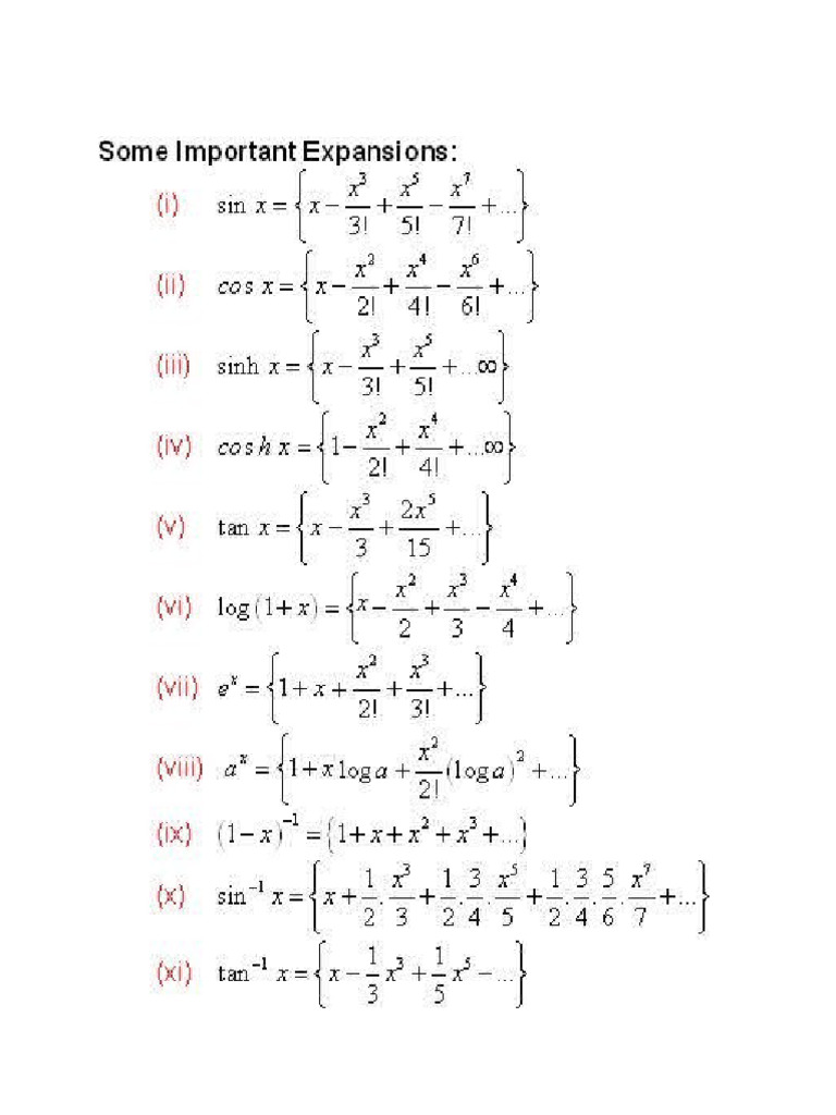 List of Formulae and Definitions | PDF