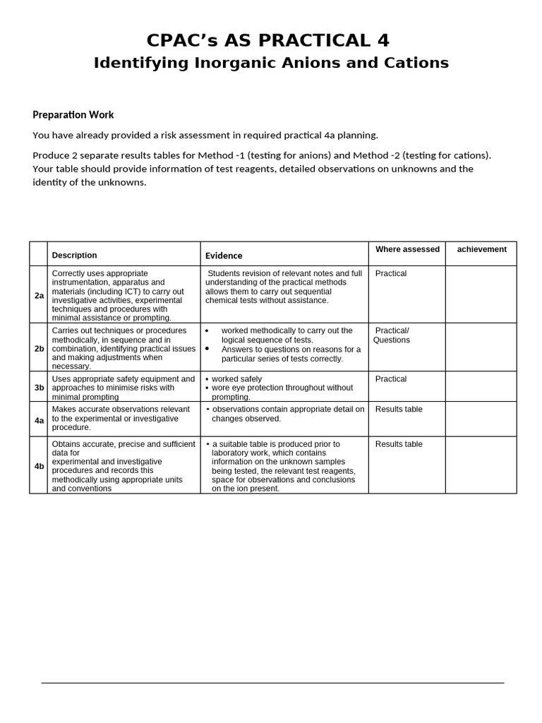 RQD Prac 4 - CPAC Only | PDF