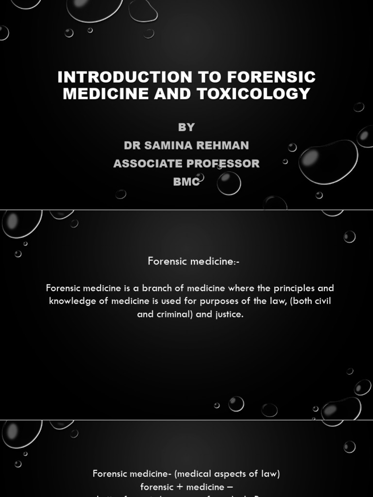 Introduction To Forensic Medicine and Toxicology | PDF | Forensic ...