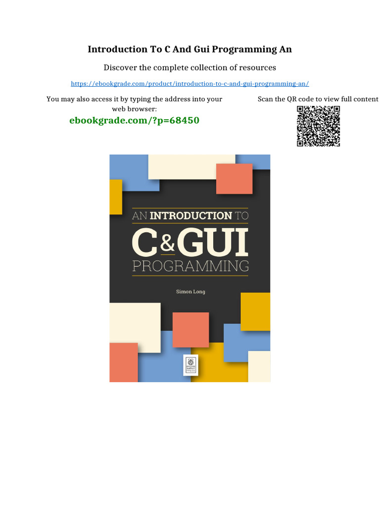 Introduction To C and GUI Programming An Full Chapters Instanly | PDF | Owl