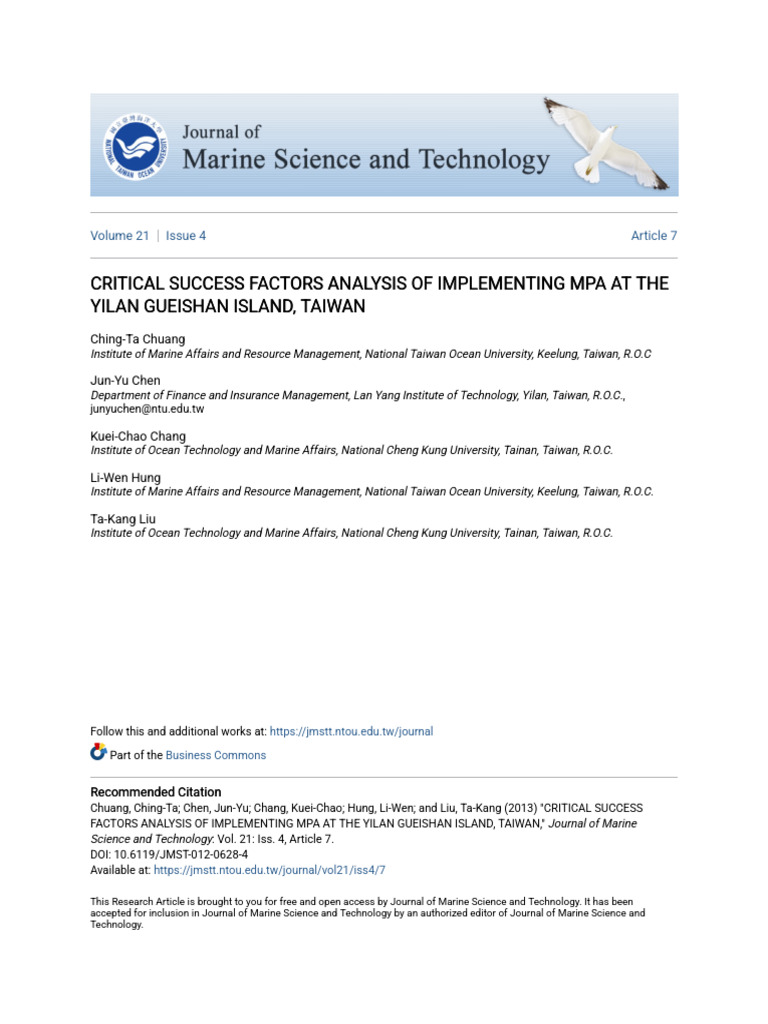 Critical Success Factors Analysis of Implementing Mpa at The Yila | PDF ...
