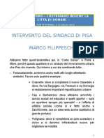 PISA AL FUTURO. Introduzione Di Marco Filippeschi, 17 Luglio 2012