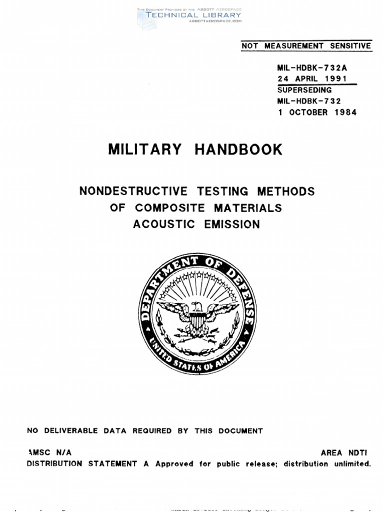 MIL-HDBK-732A Nondestructive Testing Methods of Composite Materials ...