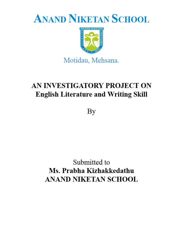 Grade 12 English Project Format | PDF
