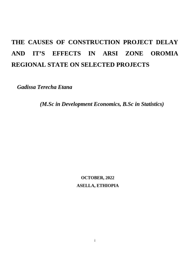 The Causes of Construction Project Delay | PDF | Methodology | Data
