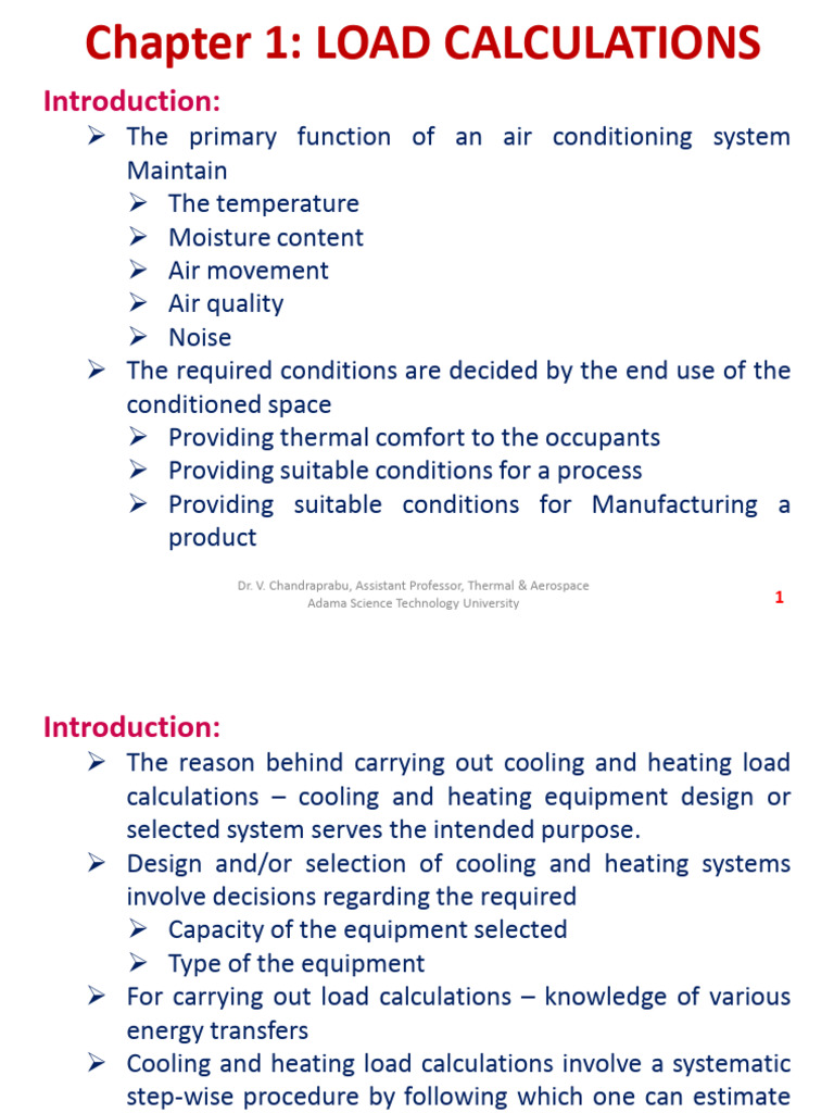 C1 Load Calculations 1 | PDF | Equator | Sun