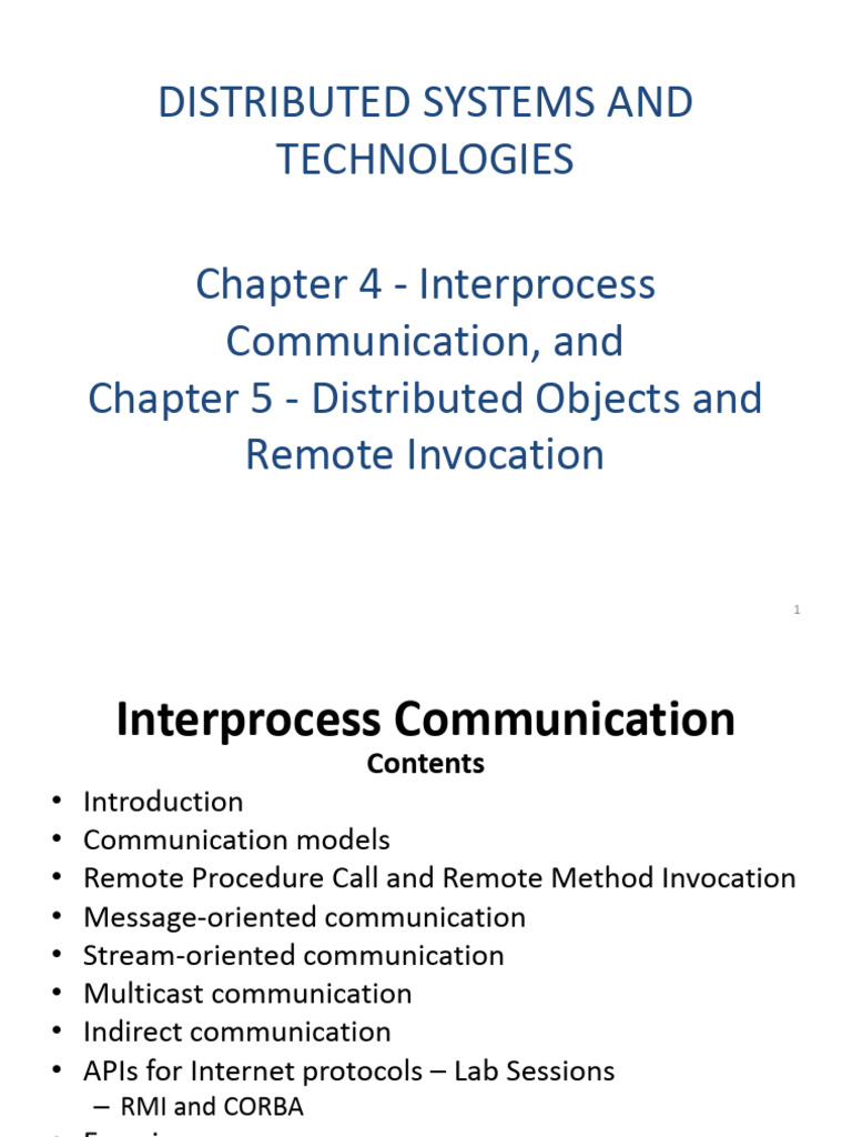 Ch04 & 05 Interprocess Communication & DO & RI v3 | PDF | Network ...
