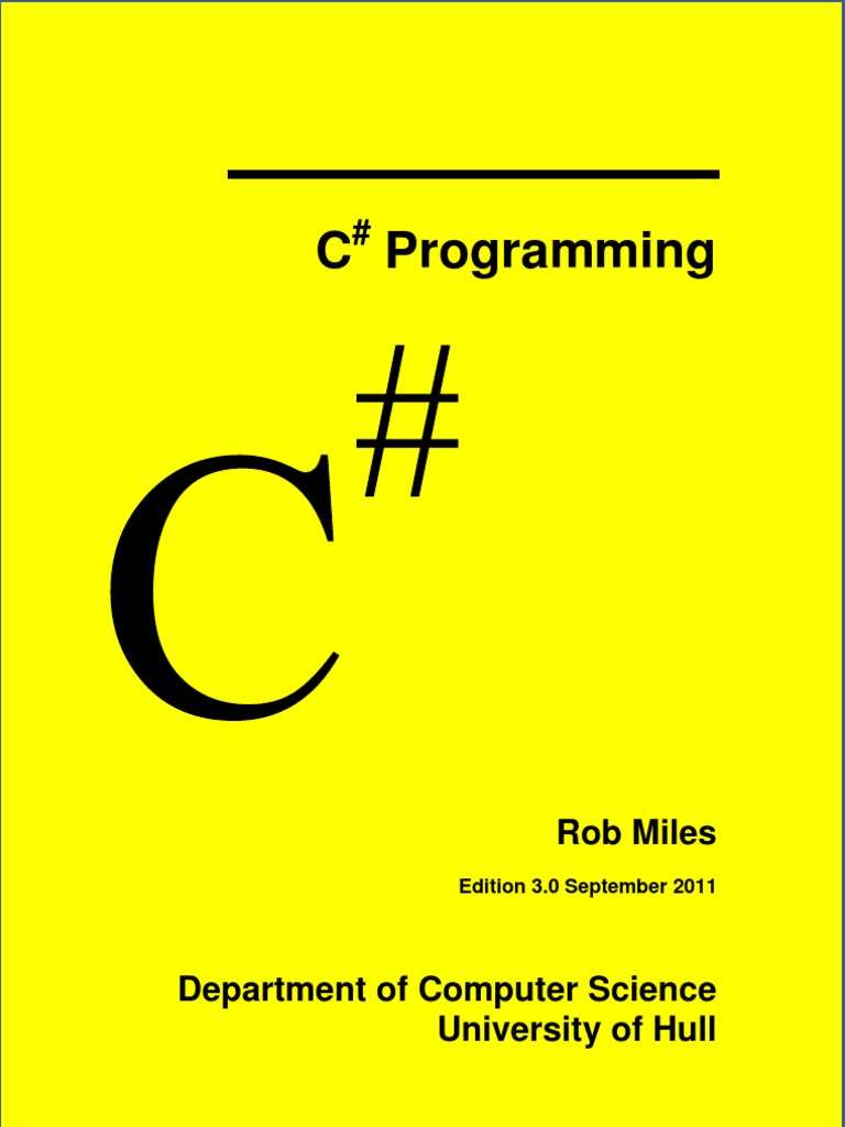 C# Yellow Book | PDF | Computer Program | Programming