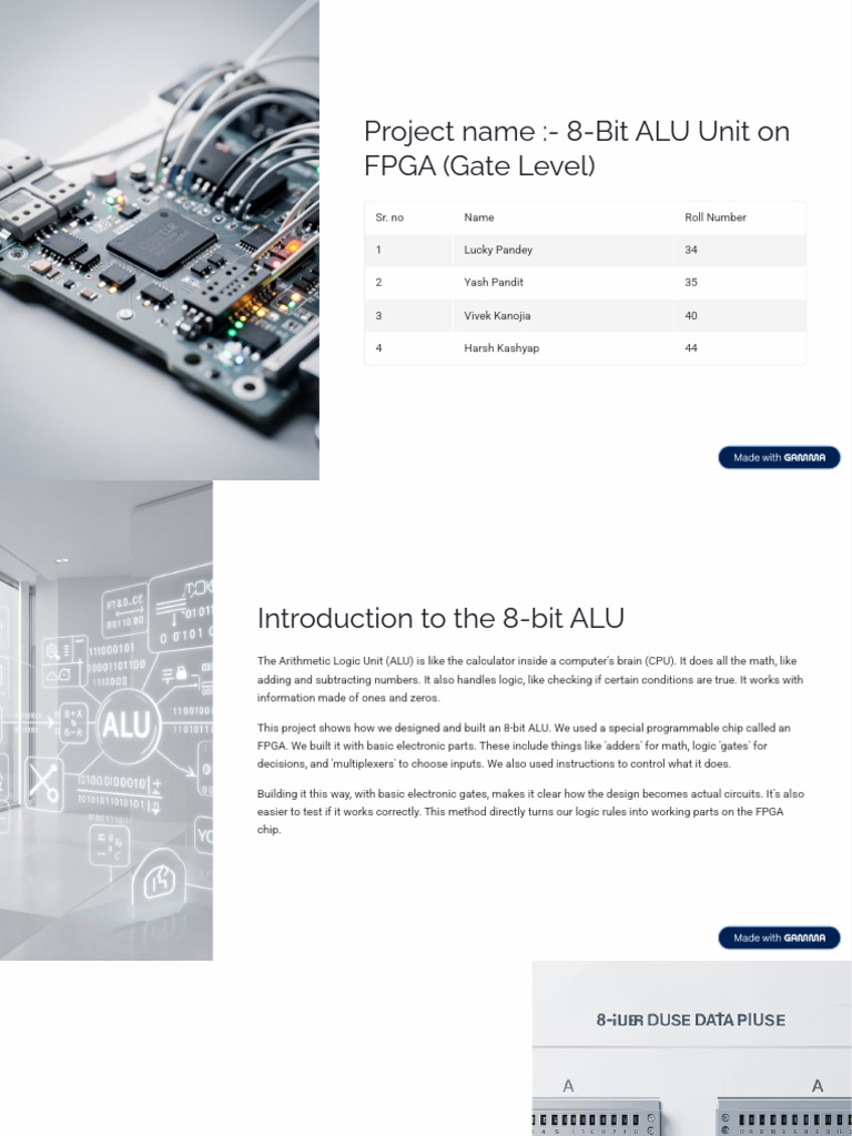 8 Bit ALU Unit On FPGA Gate Level | PDF | Logic Gate | Field ...