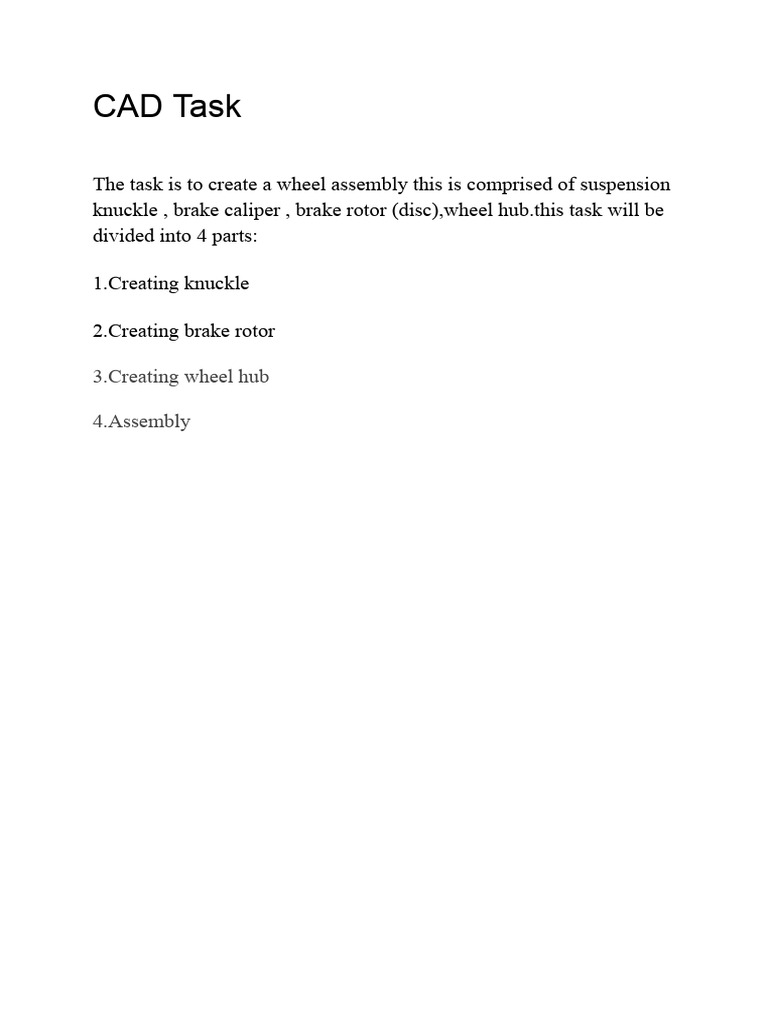 CAD Task | PDF
