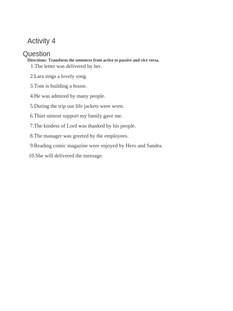 Activity 4 English | PDF