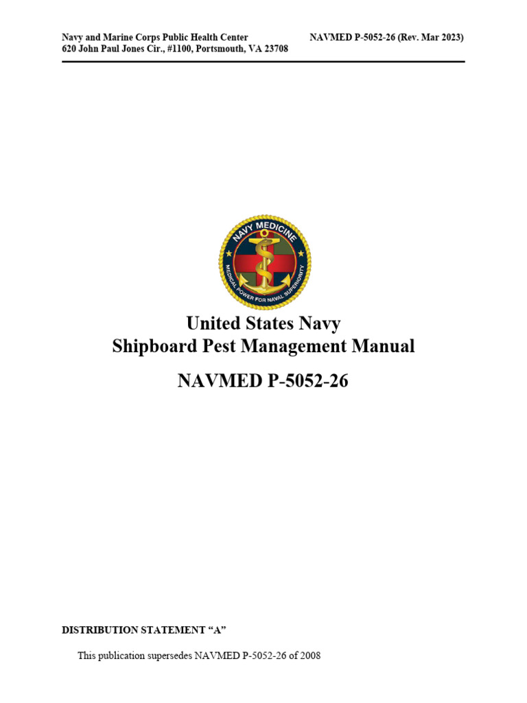 NAVMED P-5052-26 - US Navy Shipboard Pest Management Manual (28 Mar ...