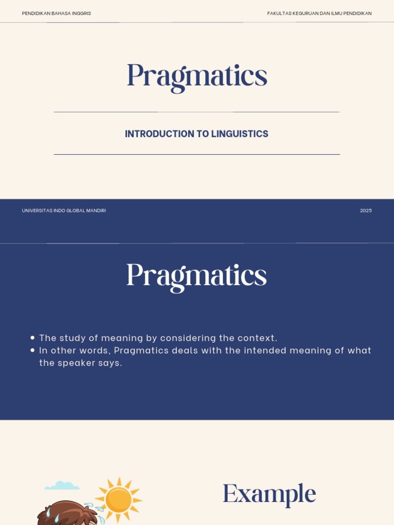 ITL - 12. Pragmatics | PDF | Semantics | Human Communication