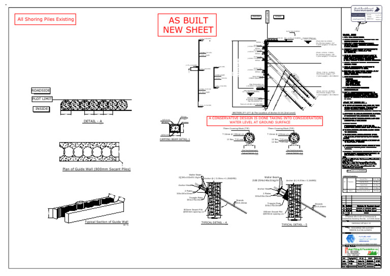 10 As Built New Sheet Shoring Details 51763120742429 | PDF | Chess ...