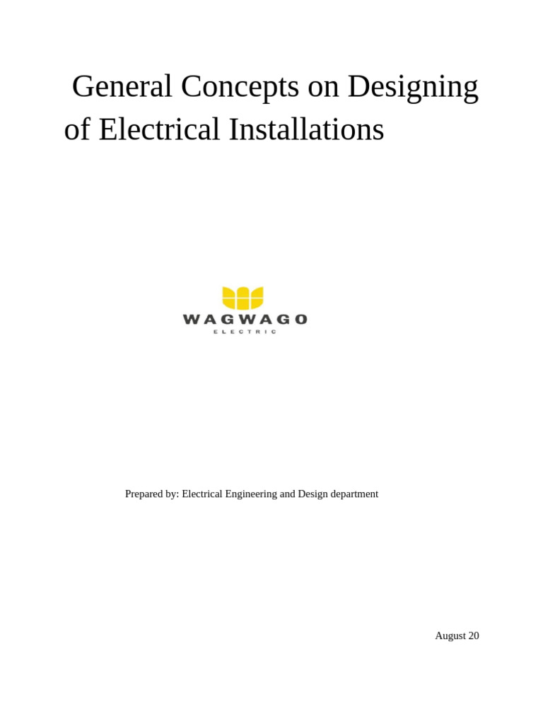 General Concepts On Designing of Electrical Installations | PDF | Power ...