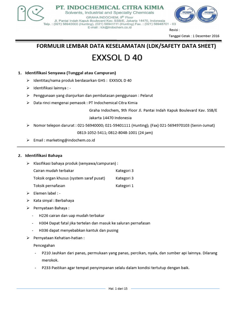 Exxsol D 40 | PDF