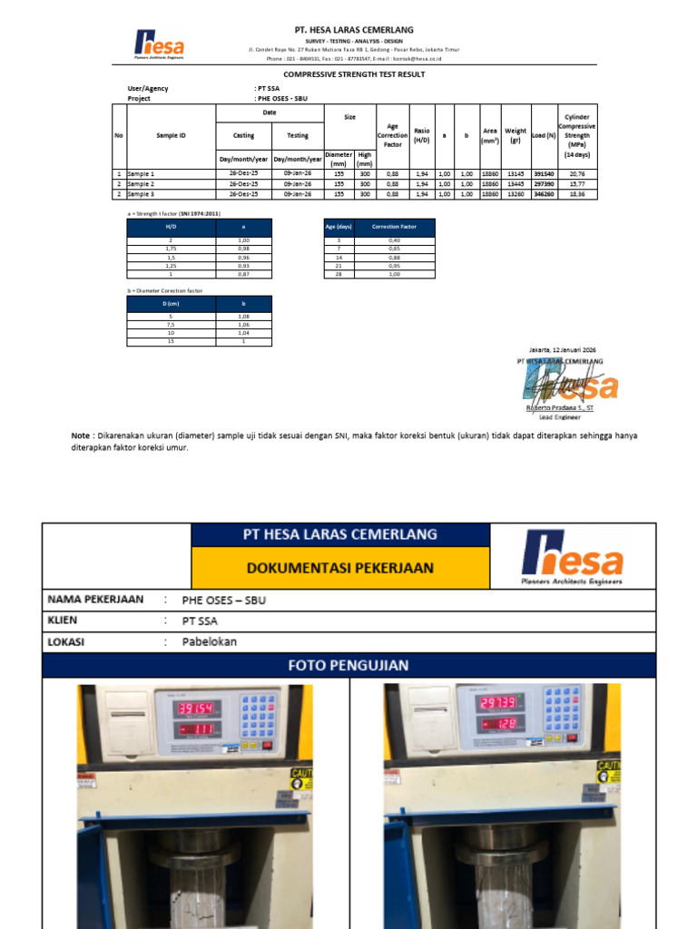Compressive Strength Test Report | PDF | Materials Science | Physical ...