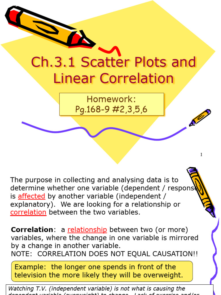 3.1 Scatter Plots and Linear Correlation (Lesson) | PDF | Statistics ...