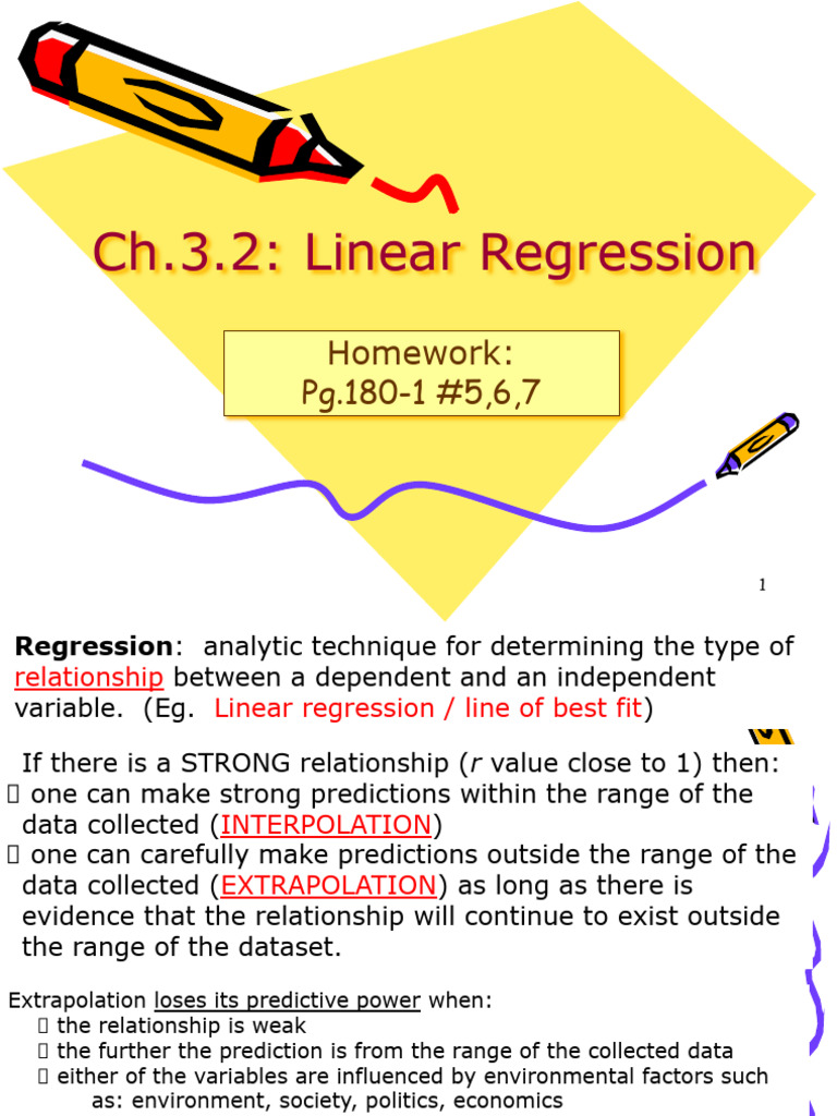 3.2 Linear Regression (Lesson) | PDF | Regression Analysis | Errors And ...