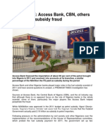 Access Bank, CBN, Others Culpable in Subsidy Fraud