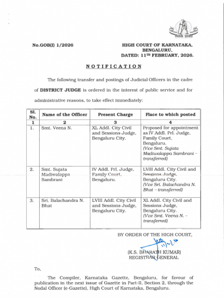 Notification 006 | PDF