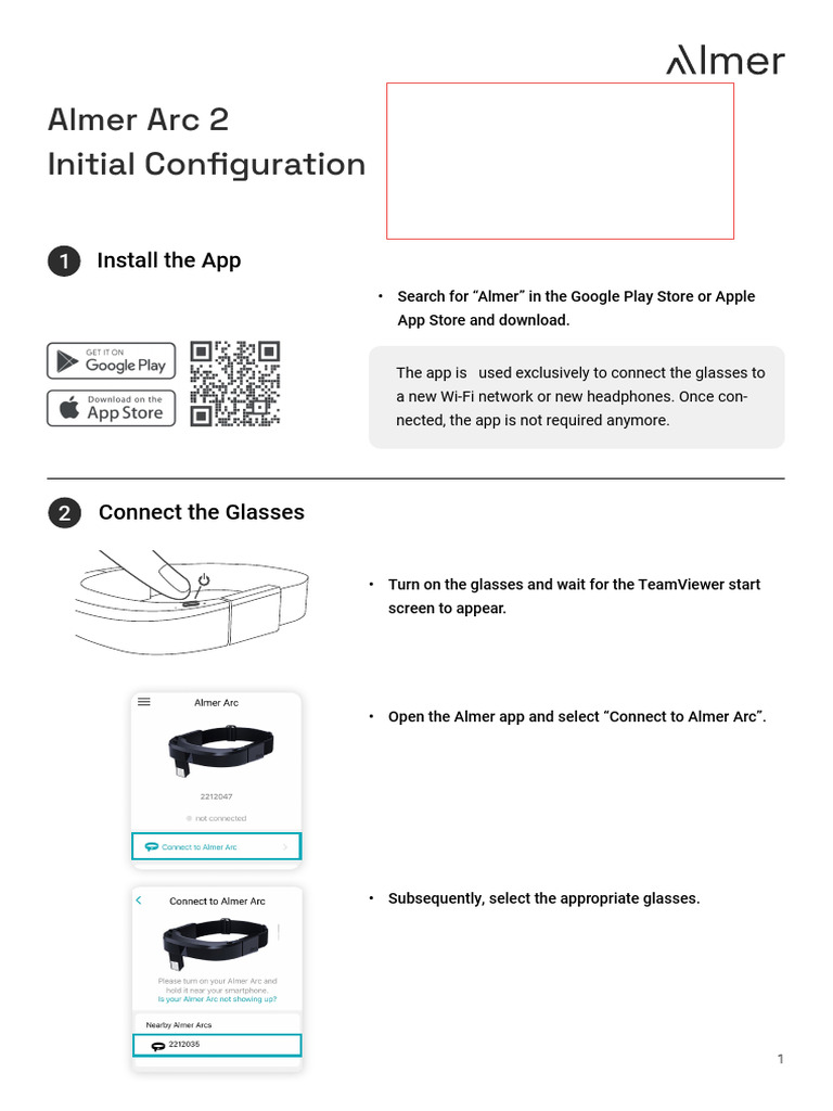 Almer Arc2 Initial Configuration 24.02 en | PDF | Mobile App | Google Play