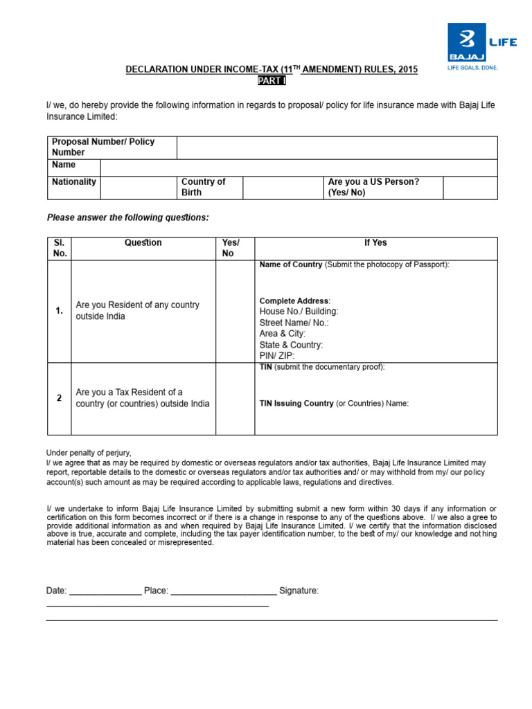 Fatca Form | PDF | Identity Document | Access Control