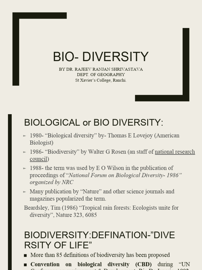 Biological Diversity Unit 2 | PDF | Biodiversity | Conservation Biology