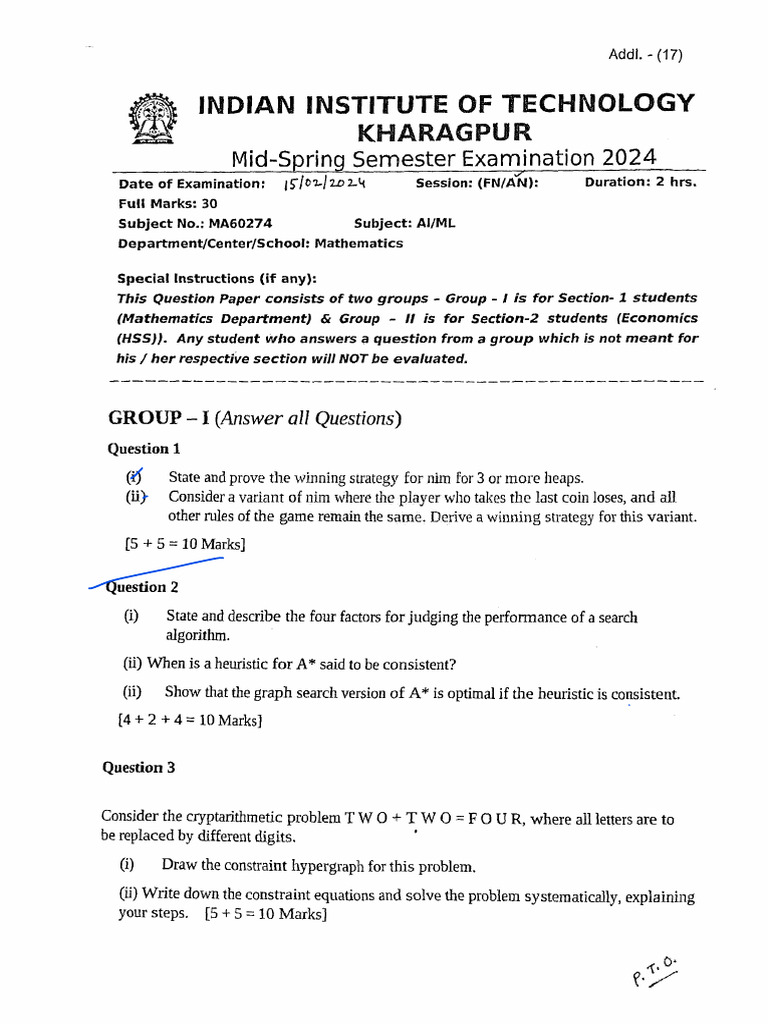 Ma60274 Ai ML MS 2024 | PDF