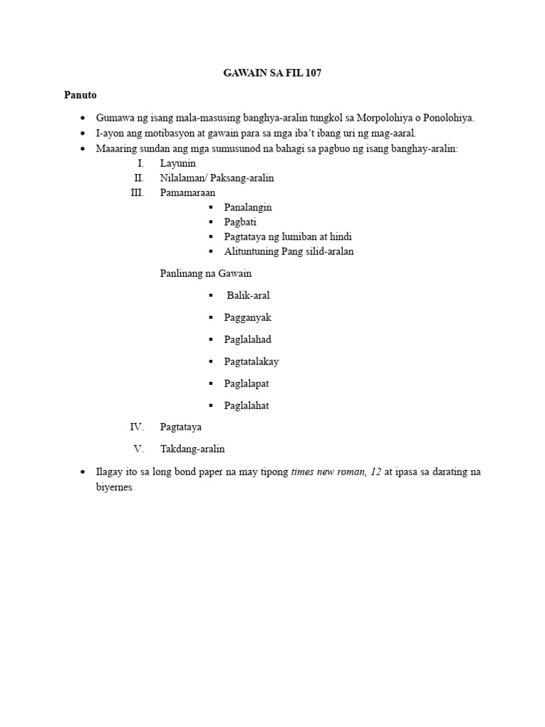 Gawain Sa Fil 107 | PDF