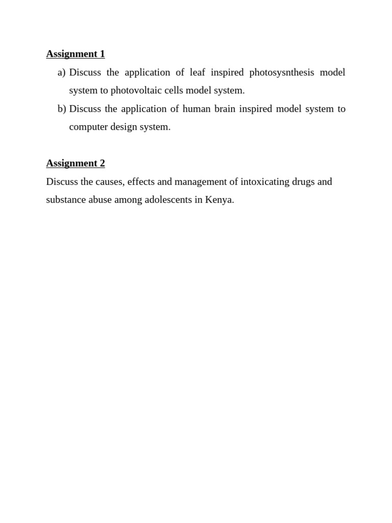 Assignments | PDF