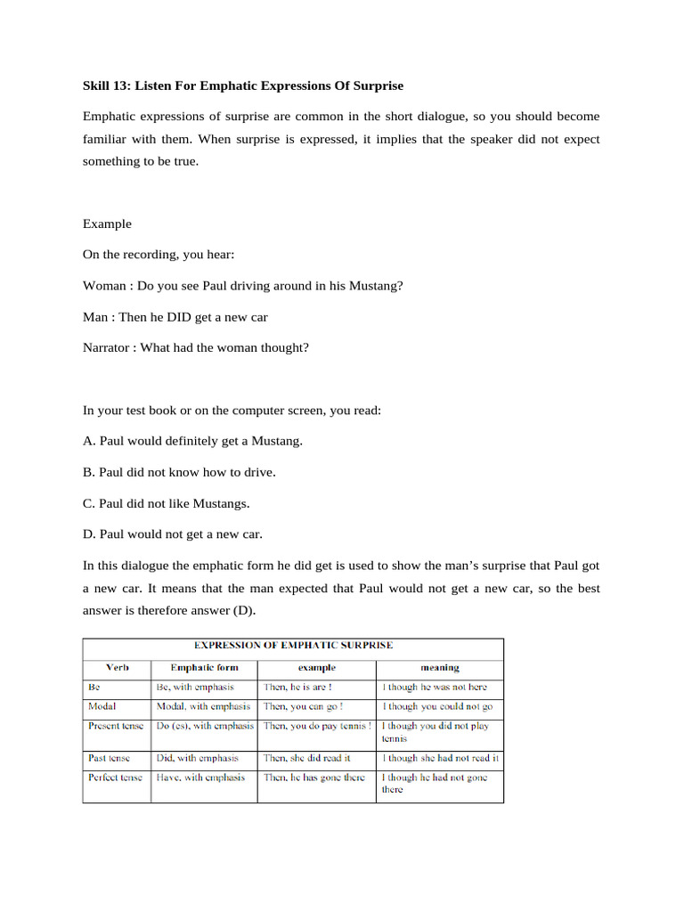Bahan Materi Emphatic Expression | PDF