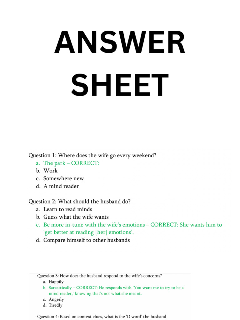 Part 1 Answers | PDF