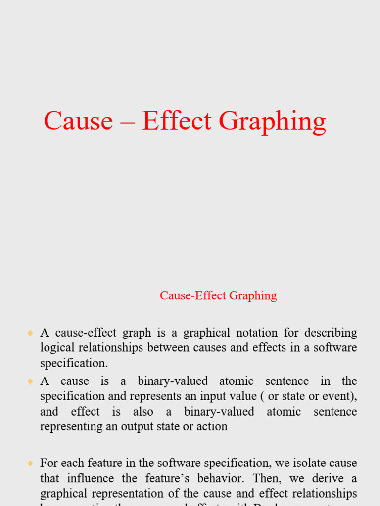 06 Cause - Effect Graphing1.0 | PDF | Causality | Boolean Algebra