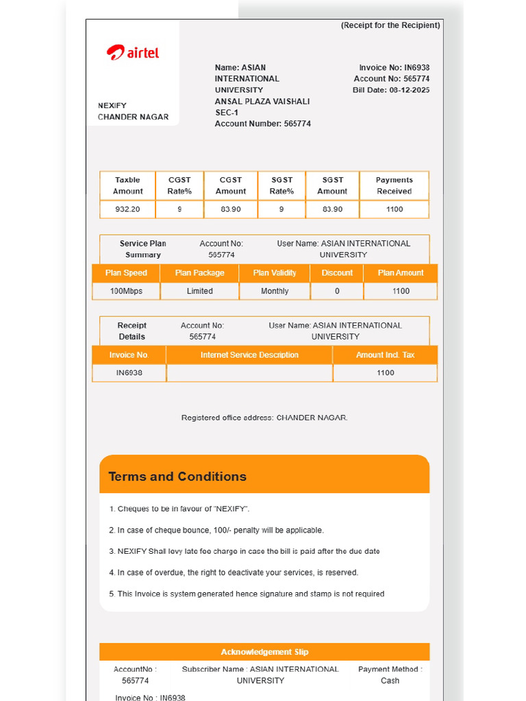 Internet Invoice (Freeforonline - Com) | PDF