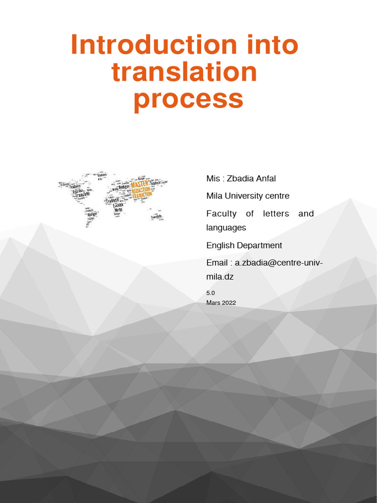 Intro Into Translation Process Publication - Papier | PDF | Language ...