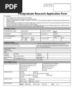 GCU Studentship Application Form