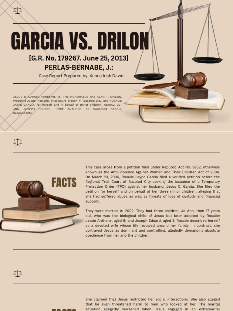 GARCIA vs. DRILON - Consitutional Law II Powerpoint - Xenna Irish David ...