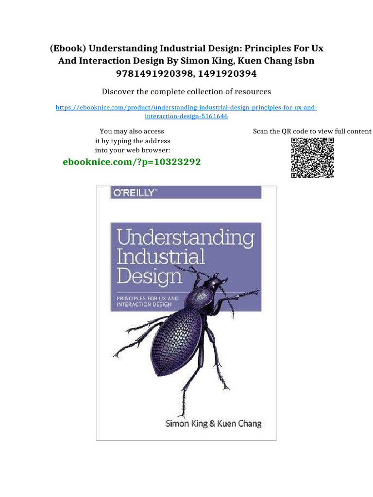 (Ebook) Understanding Industrial Design: Principles For Ux and ...