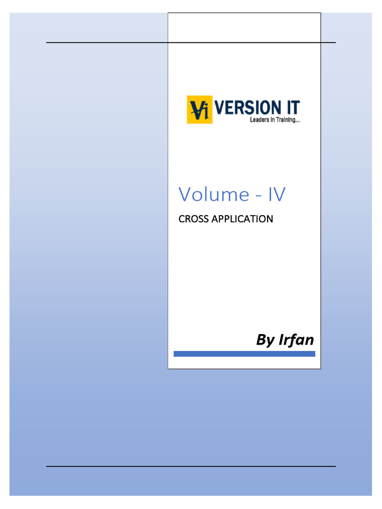 Volume IV - Cross Application PDF | PDF | Databases | Computer Science