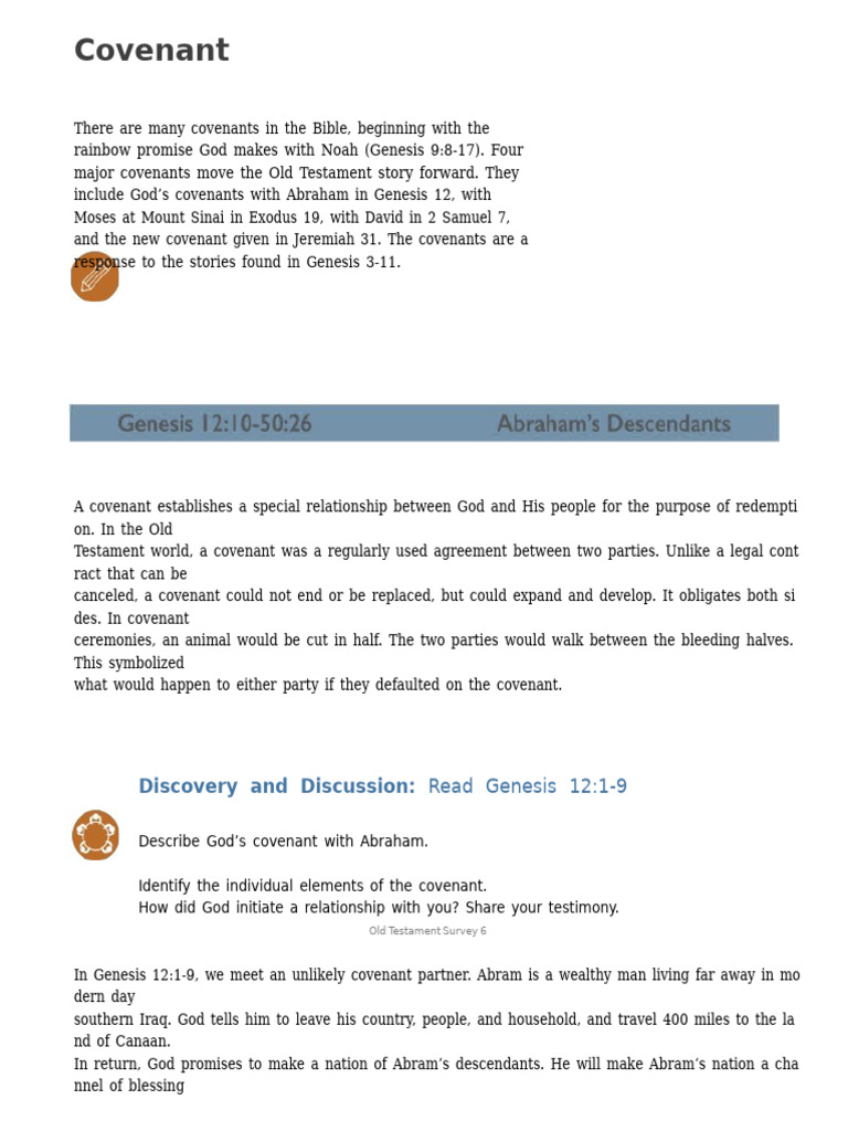 Covenant | PDF | Book Of Genesis | Isaac