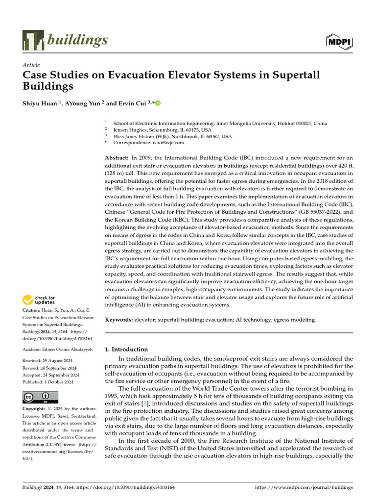 Case Studies On Evacuation Elevator Systems in Supertall Buildings ...