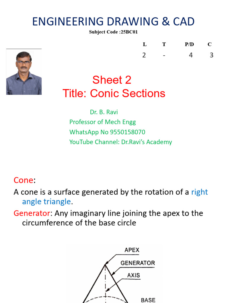 ED&CAD Sheet 2 Conic Sections | PDF | Ellipse | Perpendicular