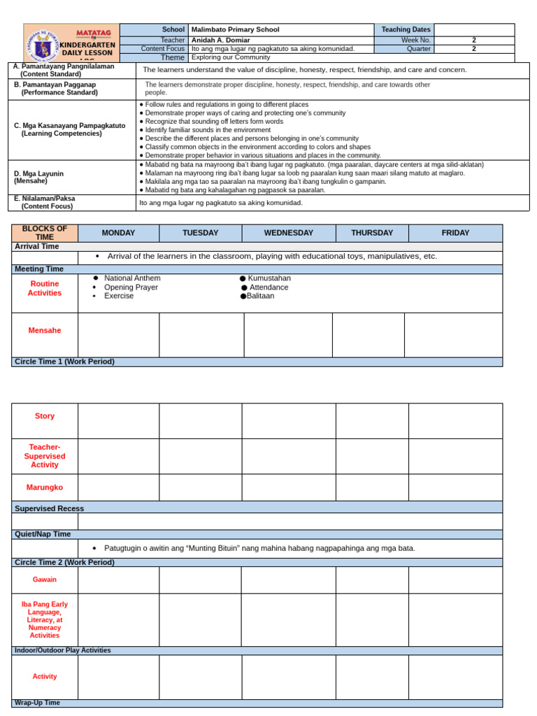 Week 2 DLL | PDF | Intelligence | Teaching