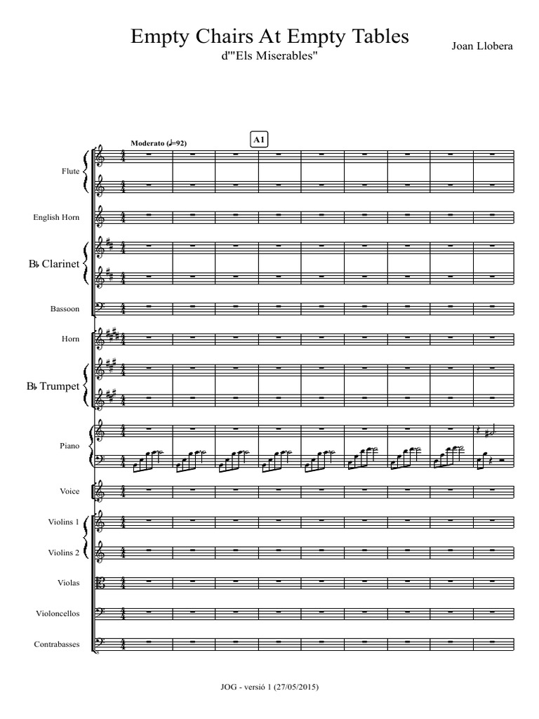 Empty Chairs at Empty Tables Orch | PDF
