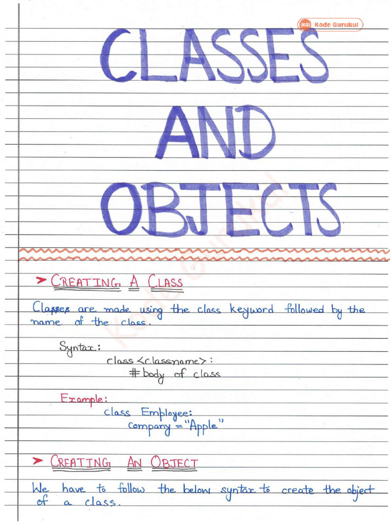 72 Class and Objects | PDF