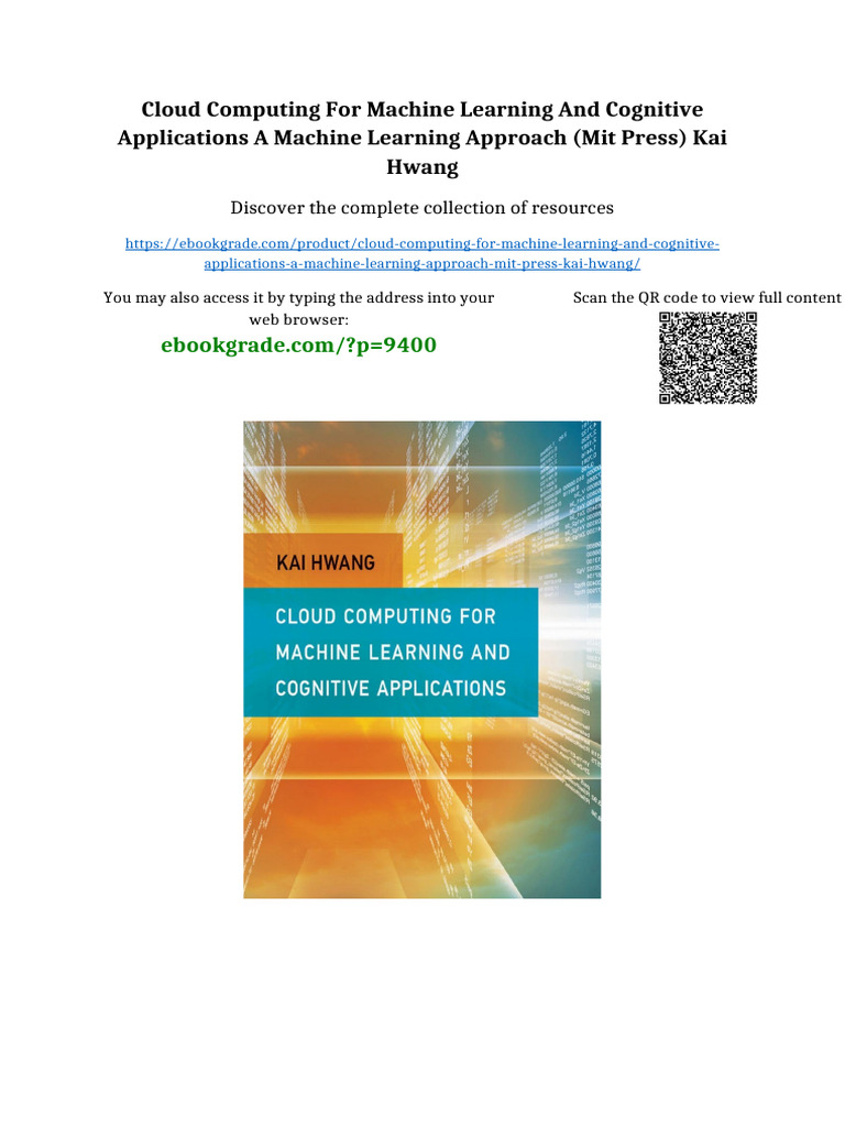 Cloud Computing For Machine Learning and Cognitive Applications A ...