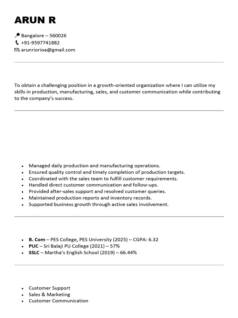Arun R | PDF