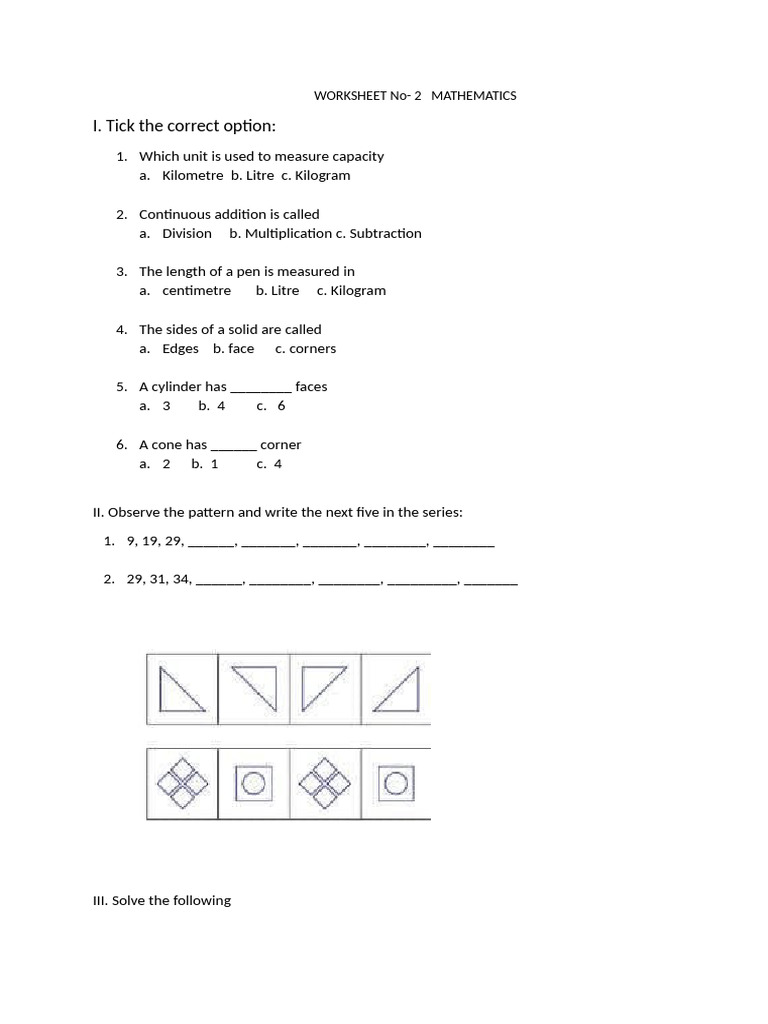 Worksheet No - 2 | PDF